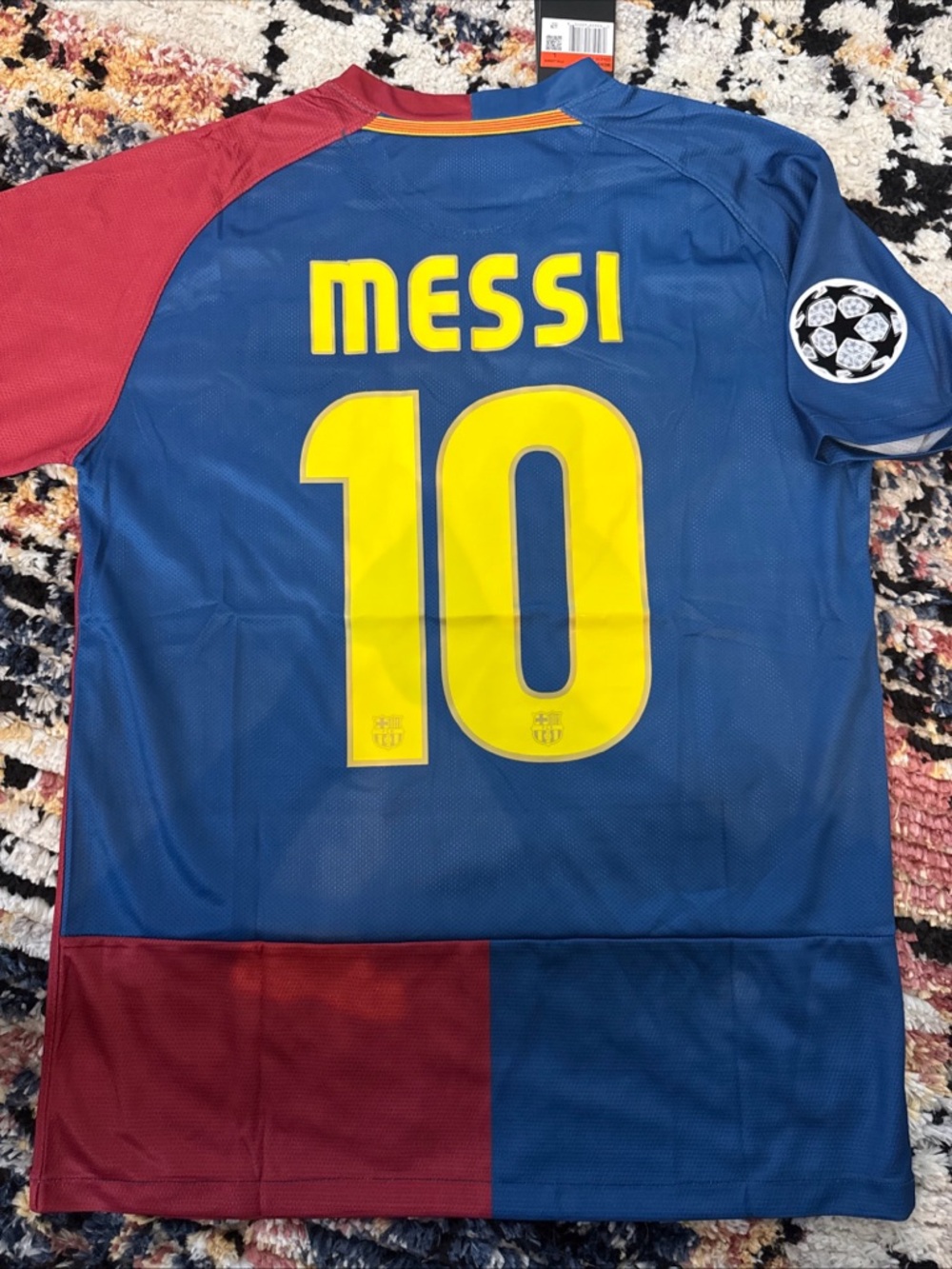 Messi 10 FC Barcelona 2009 Final Roma Champions League Football Soccer Jersey L